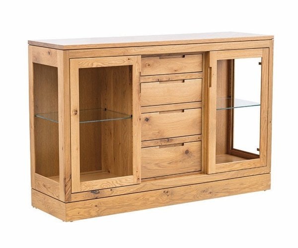 Amish Contemporary Xander Sideboard with Glass Doors