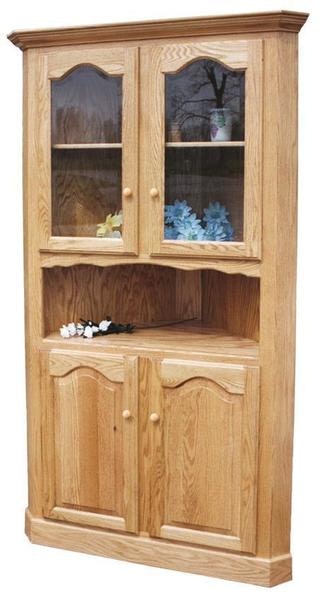 Amish Exhibit Corner Hutch