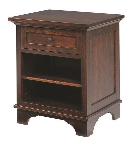 Amish Transitional Solid Wood 1-Drawer Nightstand