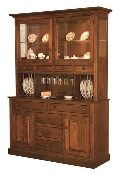 Amish Whitman Classic Buffet and Hutch Cabinet