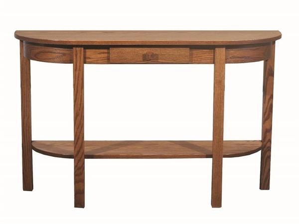 Amish Heritage Mission Half-Moon Console Table