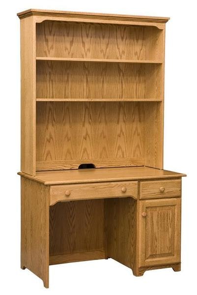 Amish Traditional Student PC Desk with Optional Hutch Top