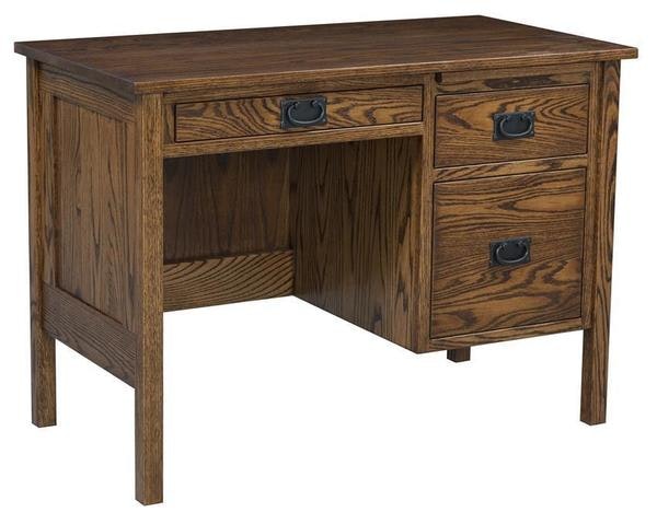 Amish 42" Single Pedestal Post Mission Flat Top Desk