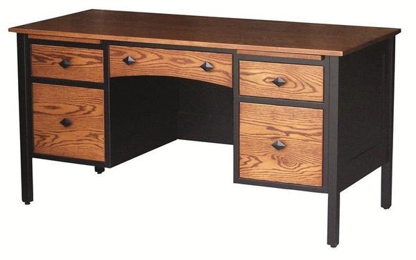 Amish Post Mission Flat Top Desk