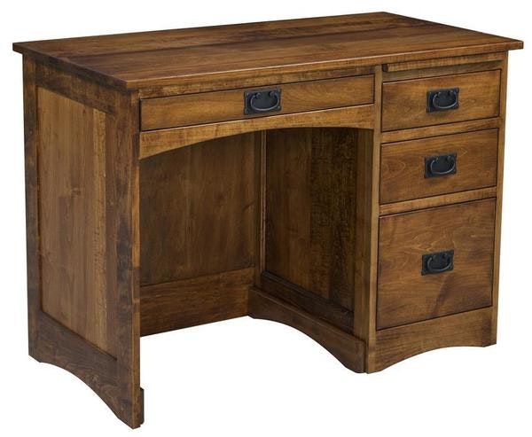 Amish 42" Single Pedestal Mission Flat Top Desk