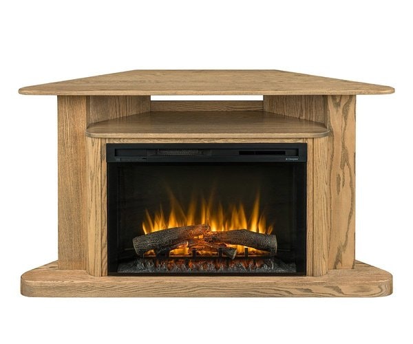 Amish 60" Bellport Electric Corner Fireplace TV Stand