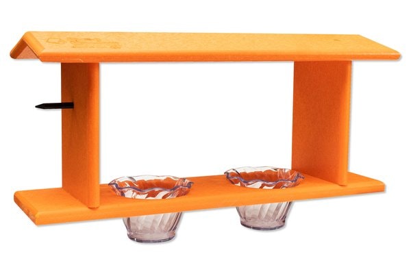 Amish Poly Double Oriole Feeder with Jelly Jars
