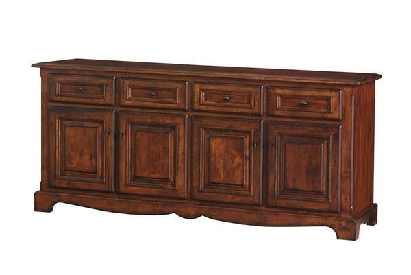 Amish Grafton 77 Solid Wood Dining Buffet shown in Brown Maple Wood with Antiquated Boston Stain