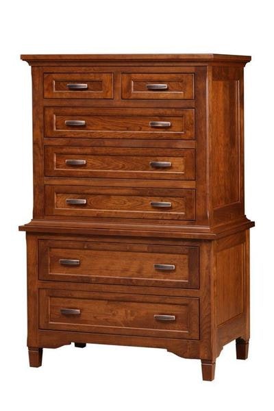 Amish Jamesport Solid Wood Chest on Chest