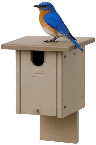 Amish Poly Small Post Mount Bluebird House