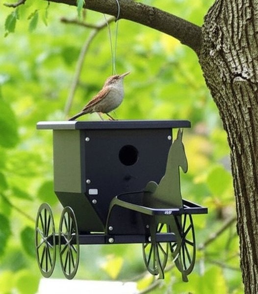 Eco-Friendly Poly Lumber Amish Buggy Wren House