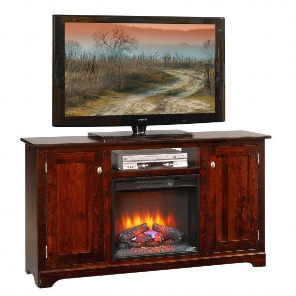 Amish Latimer 61" Electric Fireplace TV Stand
