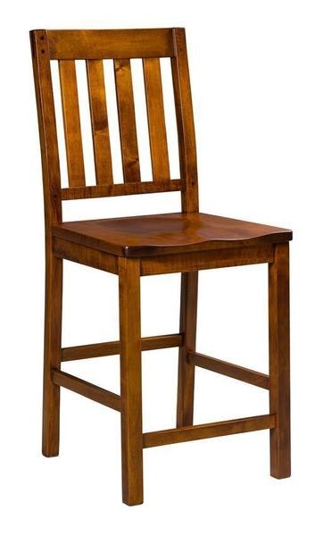 Amish Whittlesey Solid Wood Counter and Bar Stool