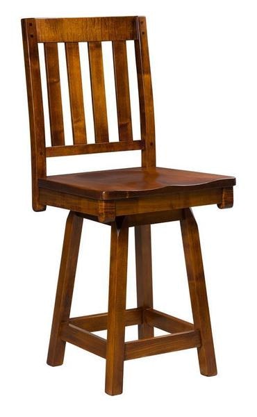 Amish Whittlesey Mission Swivel Counter and Bar Stool