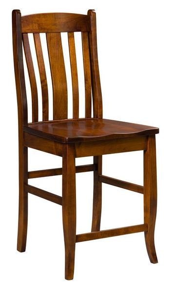 Amish Woodford Stationary Counter and Bar Stool