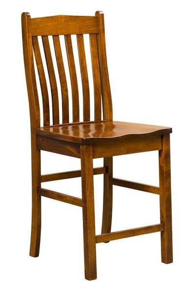 Amish Thorton Solid Wood Counter and Bar Stool