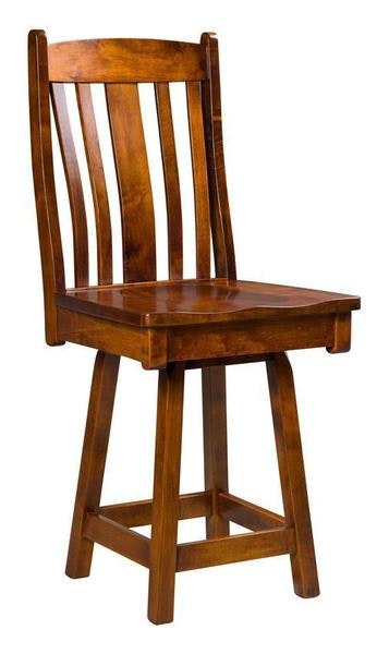 Amish Woodford Swivel Counter and Bar Stool