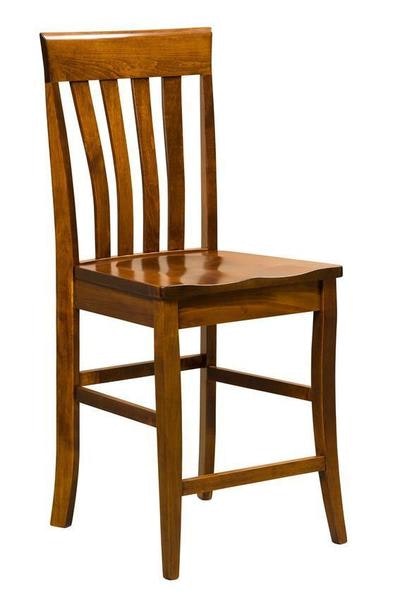 Amish Plano Counter and Bar Stool with Back