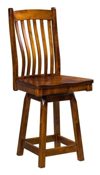 Amish Dunbar Swivel Counter and Bar Stool