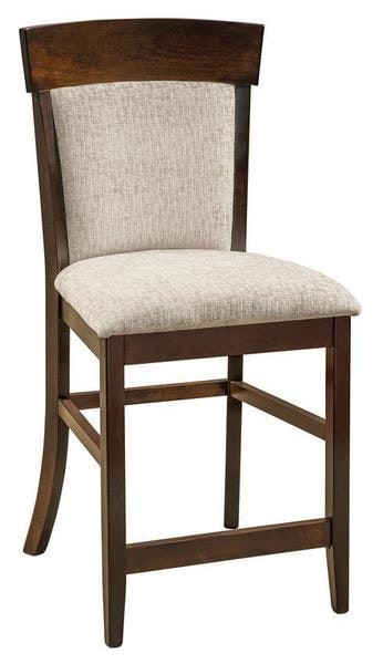 Amish Handcrafted Hollins Upholstered Counter and Bar Stool