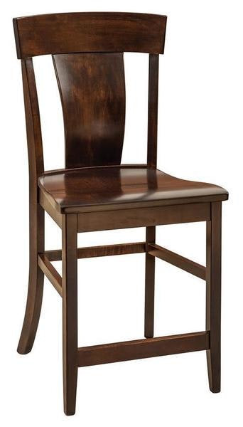 Amish East Highlands Solid Wood Stationary Counter and Bar Stool