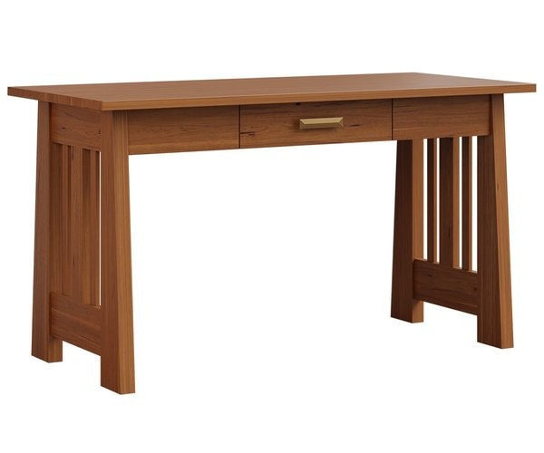 Rustic Hickory Meridian End Desk - Quick Ship