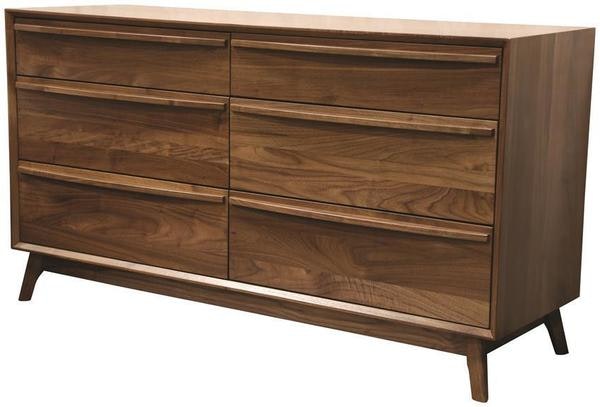 Amish Hastingwood Mid-Century Modern Six Drawer Dresser