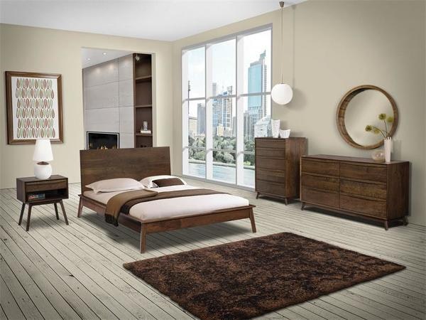 Amish Hastingwood Mid-Century Modern Four Piece Bedroom Set