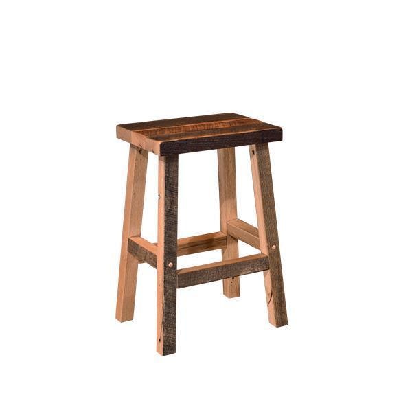 Amish Reclaimed Barnwood Bar Stools from DutchCrafters Amish Furniture