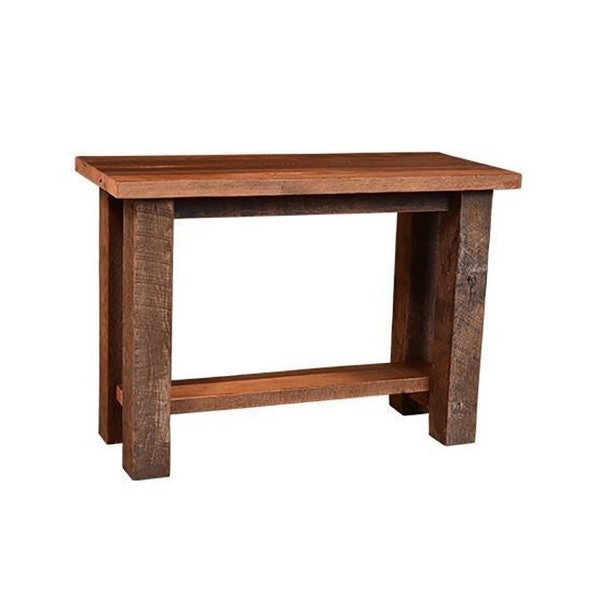 Amish Liberty Sofa Table with a Reclaimed Barnwood Option