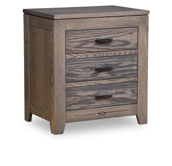 Amish Felipe 30" 3 Drawer Nightstand