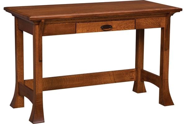 The Mission Style Monticello Writing Desk Handcrafted From QSWO Wood with Michaels Cherry Finish
