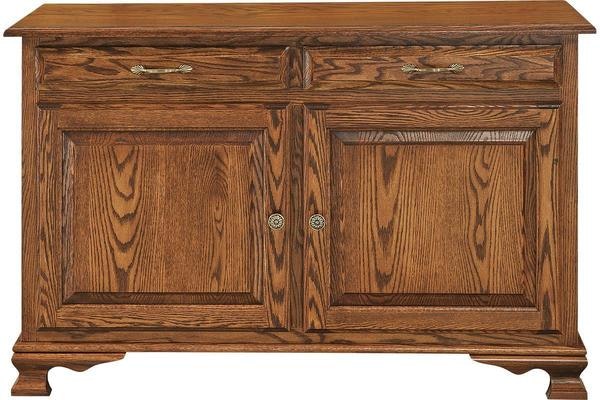 Amish Cochran Sofa Table Handcrafted From Oak Wood with Michaels Cherry Finish