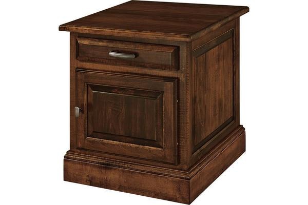 The Formal Style Talbatton End Table Handcrafted From Brown Maple Wood with Earthtone Finish