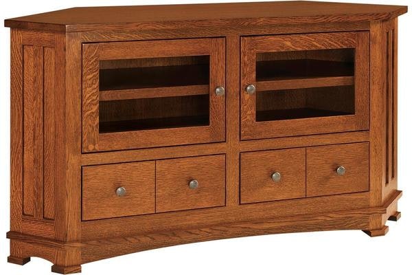 Amish Woodbury Mission Corner TV Stand