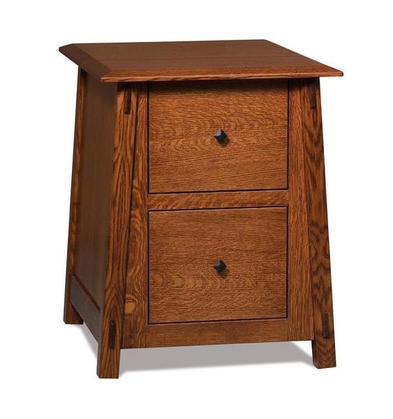 Amish 24 1/4 Wide Spark Mission Two Drawers File Cabinet with Solid Tapered Sides