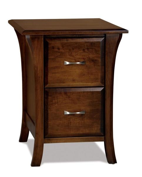 Amish 24 1/4 Wide Genesis Two Drawers File Cabinet with Bowed Sides