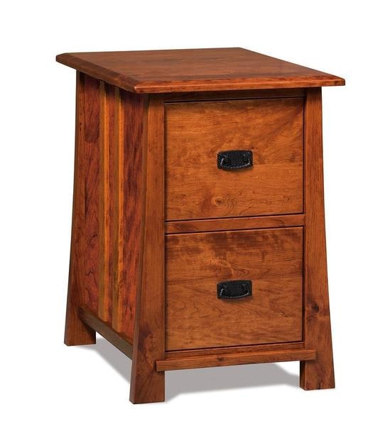 Amish 21 Wide Stellar Two Drawers File Cabinet with Finished Backside