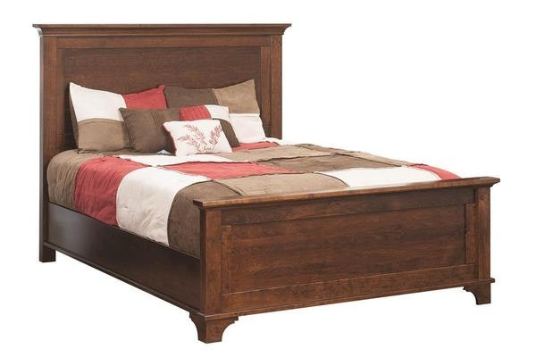 Amish Transitional Solid Wood Bed with Optional Drawer Unit