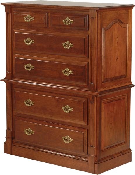 Amish Marcelle Traditional Chest on Chest of Drawers