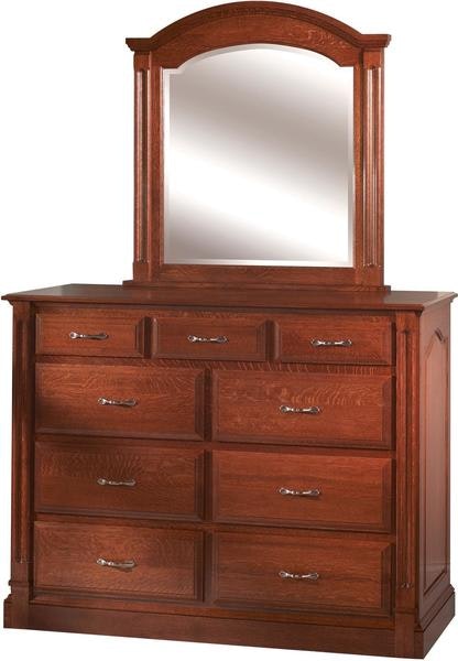 Amish Marcelle Traditional High Dresser with Optional Mirror