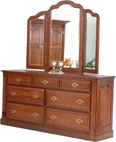 Amish Marcelle Traditional 70" Dresser with Optional Mirror