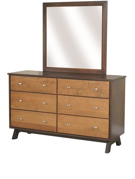 Amish Junco 58" Dresser with Optional Mirror