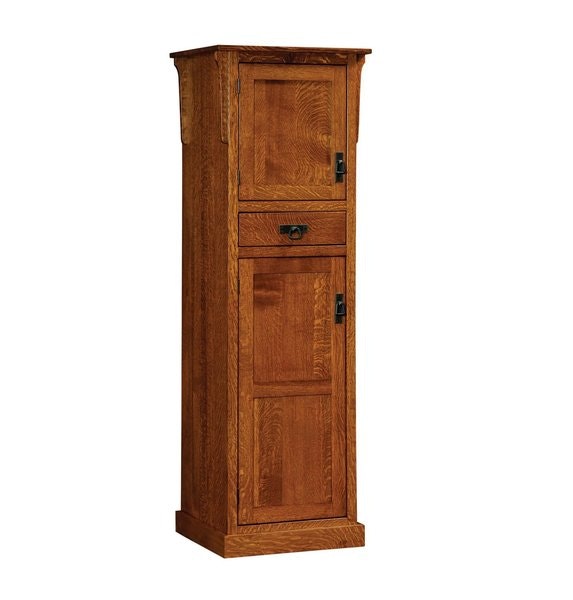 Amish Mission Two-Door Pantry Cabinet