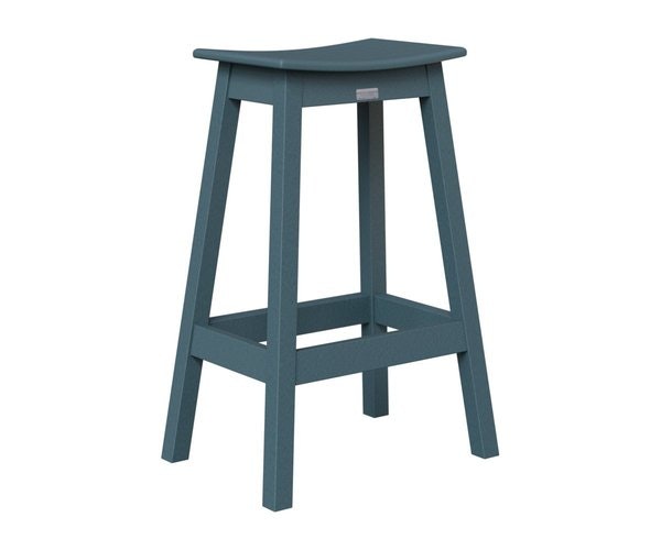 Amish Berlin Gardens Outdoor Poly Saddle Backless Bar Stool