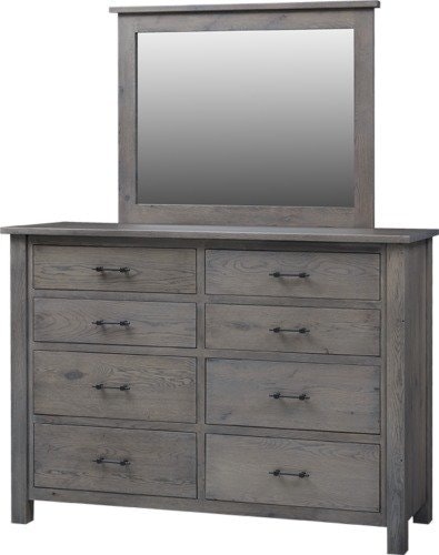 Amish Pike Mission Solid Wood 62" Dresser with Optional Mirror