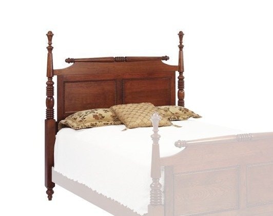 Amish Beethoven Rolling Pin Headboard shown in Cherry with Washington Finish