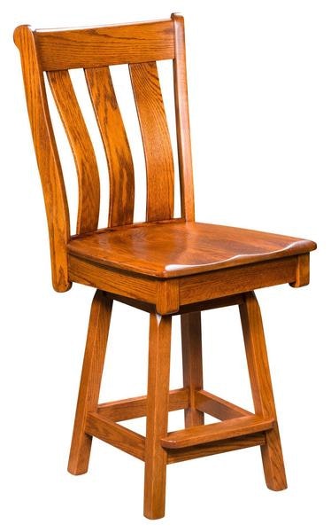 Amish Green Valley Swivel Counter and Bar Stool