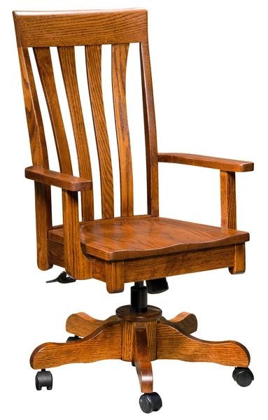 Amish Plano Desk Chair with Gas Lift