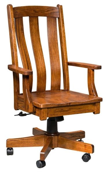 Amish  Green Valley Desk Chair with Gas Lift